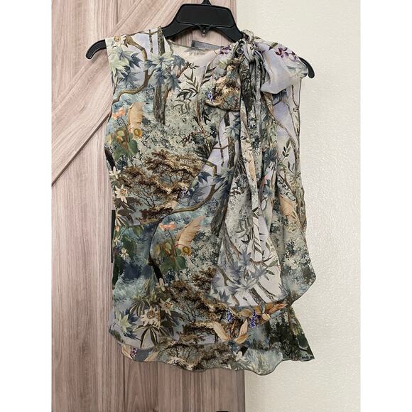 NWT Alberta Ferretti sleeveless silk top 40 US 4 - Picture 1 of 11